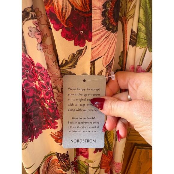 Katie May Tara floral satin maxi wedding gown dress size small - Picture 8 of 11